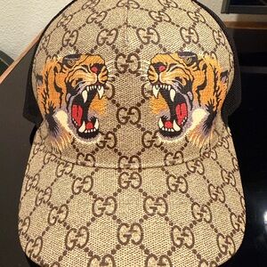 Gucci Tiger Print GG Hat